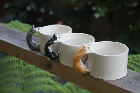Cat cup (Grey Blue）