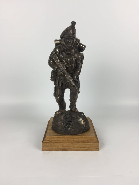 Royal Irish Ranger SA80 Caubeen Cold Cast Bronze Military Statue