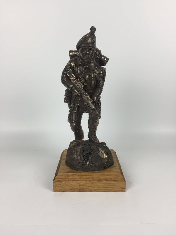 Royal Irish Ranger SA80 Caubeen Cold Cast Bronze Military Statue