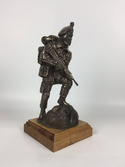 Royal Irish Ranger SA80 Caubeen Cold Cast Bronze Military Statue