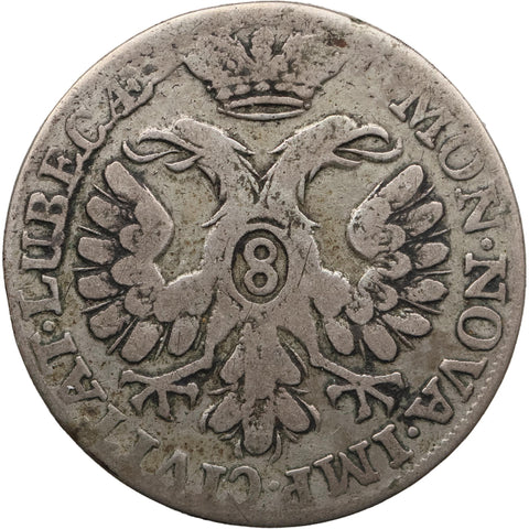 1727-1758 8 Schilling Lübeck Free Hanseatic city Coin Germany 