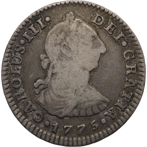 1775 Mo FM 1 Real Mexico Coin Carlos III Silver