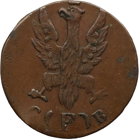 1821 F 1 Heller Free city of Frankfurt Coin 