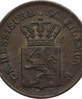 1872 1 Kreuzer Duchy of Hesse-Darmstadt Coin Louis III