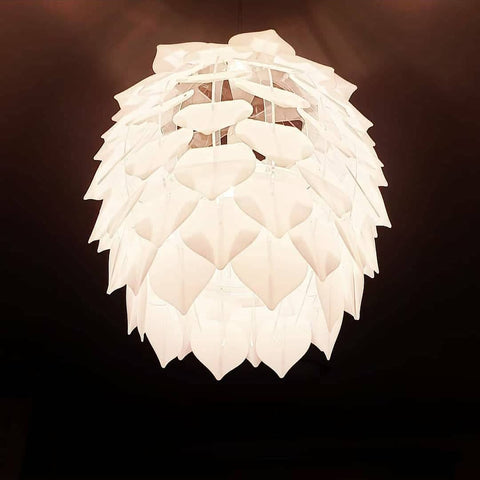 Protea Frosted White Pendant L