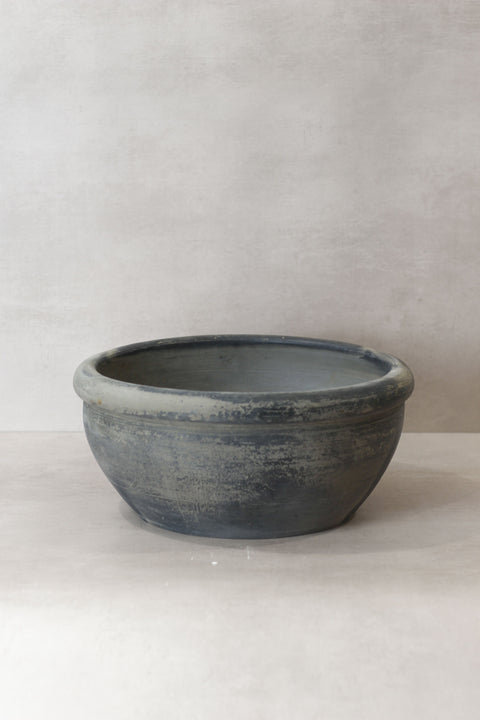 Wabi Sabi Antik-Mattgraue Terrakottaschale - OGB 02