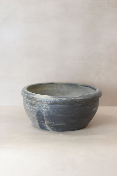Wabi Sabi Antik-Mattgraue Terrakottaschale - OGB 02