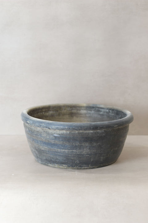 Wabi Sabi Antique Matt Grey Terracotta Bowl - OGB 04