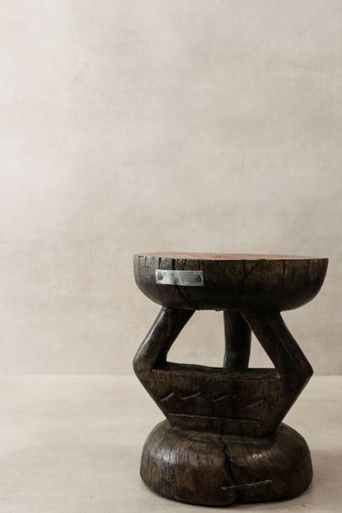 Vintage Tonga Stool - Copper Top - 27.1