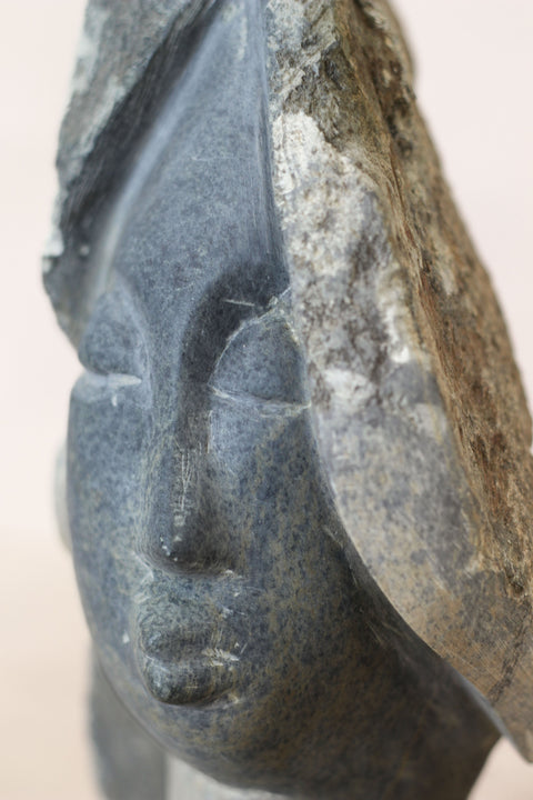 Steinkopfskulptur von Rizimu Chiwawa Simbabwe (3006)