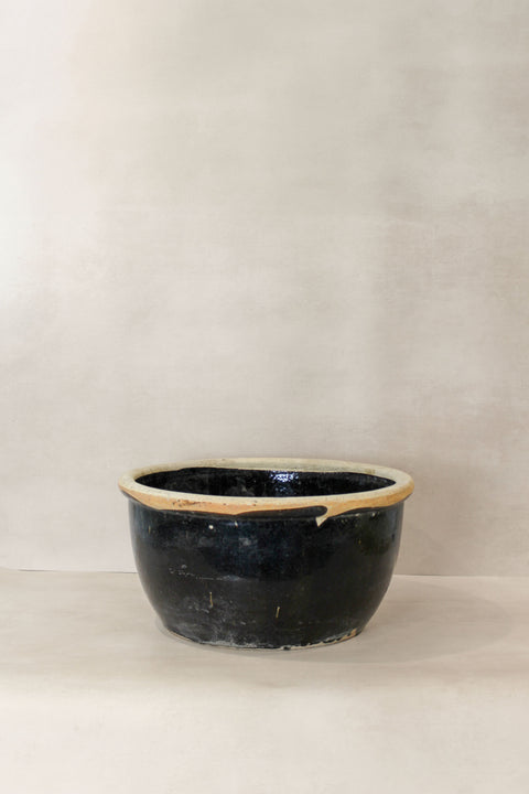 Wabi Sabi Antique Dark Glazed Terracotta Bowl - ODB 01