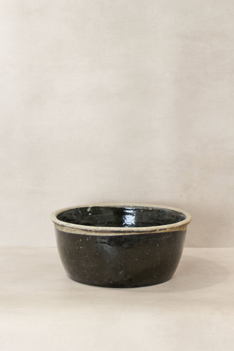 Wabi Sabi Antique Dark Glazed Terracotta Bowl - ODB 02