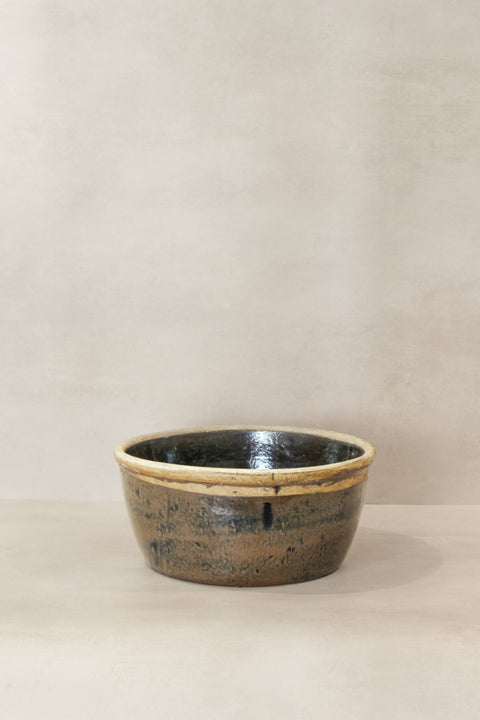 Wabi Sabi Antique Dark Glazed Terracotta Bowl - ODB 03
