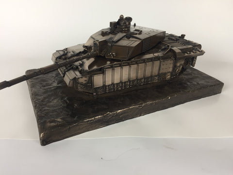 Challenger 2 Desertised Main Battle Tank Cold Cast Bronze Statue