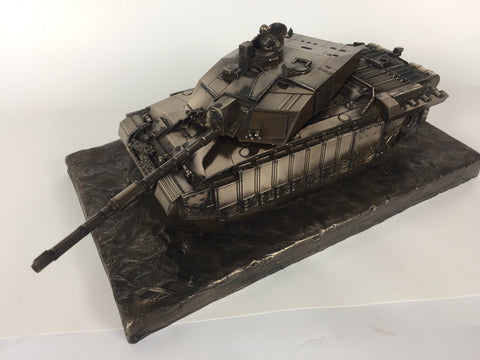 Challenger 2 Desertised Main Battle Tank Cold Cast Bronze Statue