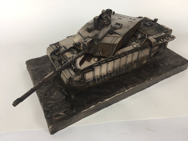 Challenger 2 Desertised Main Battle Tank Cold Cast Bronze Statue