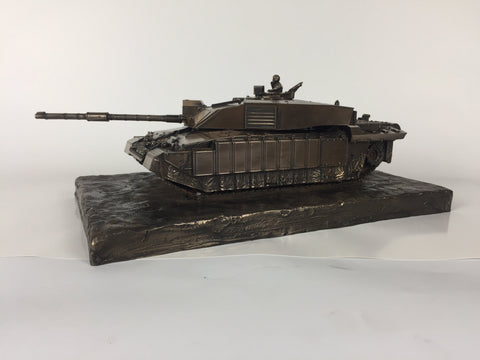Challenger 2 Desertised Main Battle Tank Cold Cast Bronze Statue