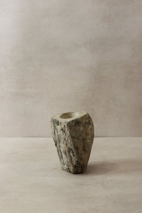 Natural Rough Edge Stone Candle Holder - 98.2