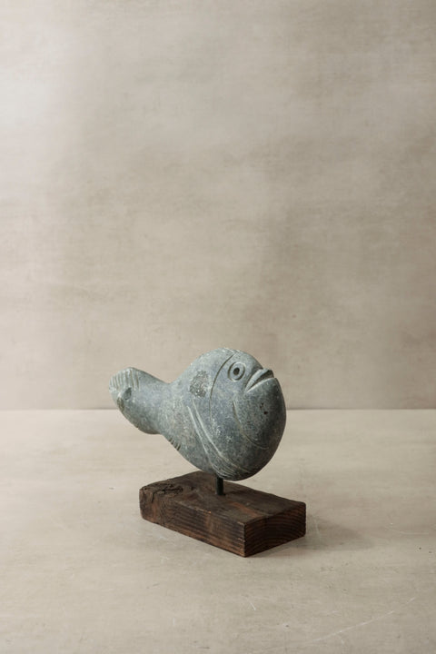 Stone Fish Sculpture - Zimbabwe - 29.1