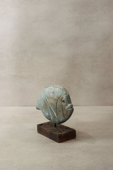 Stone Fish Sculpture - Zimbabwe - 31.5