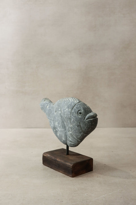 Stone Fish Sculpture - Zimbabwe - 30.4
