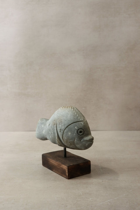 Stone Fish Sculpture - Zimbabwe - 29.3