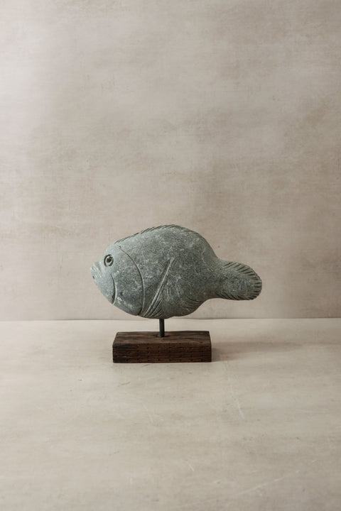 Steinfischskulptur – Simbabwe – 30,8