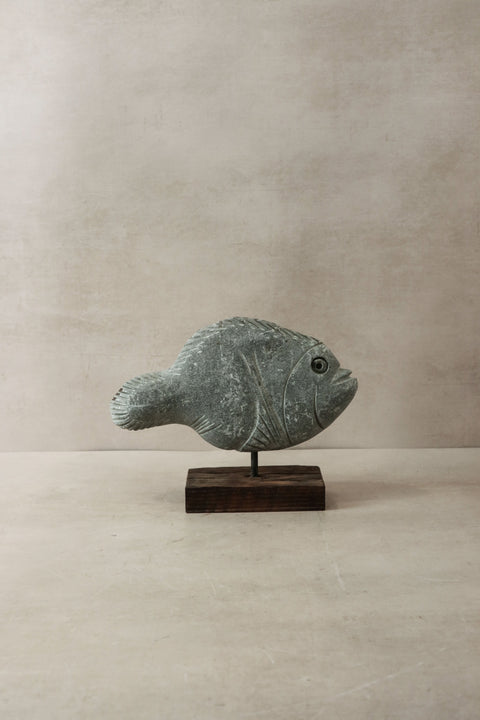 Steinfischskulptur – Simbabwe – 30,8
