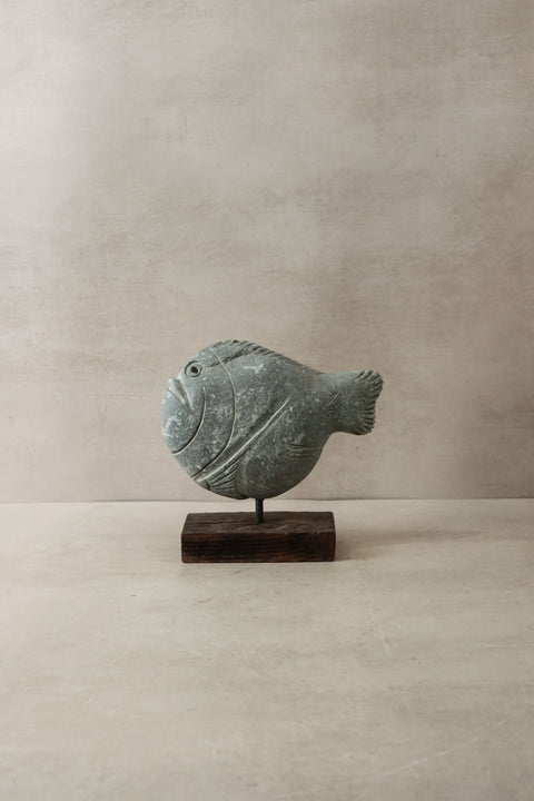 Steinfischskulptur – Simbabwe – 30,5