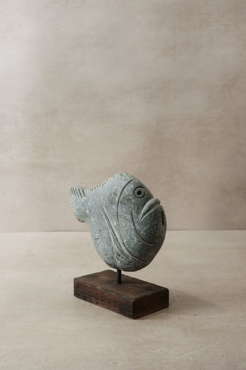 Steinfischskulptur – Simbabwe – 30,5