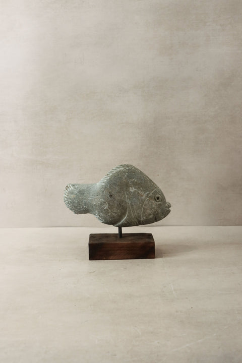 Stone Fish Sculpture - Zimbabwe - 30.6
