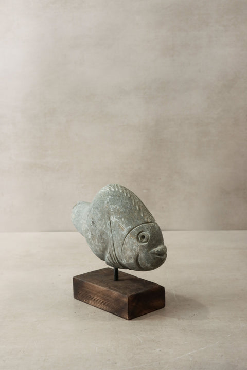 Stone Fish Sculpture - Zimbabwe - 30.6