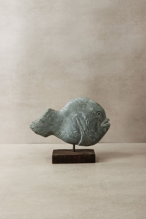 Steinfischskulptur – Simbabwe – 33,5