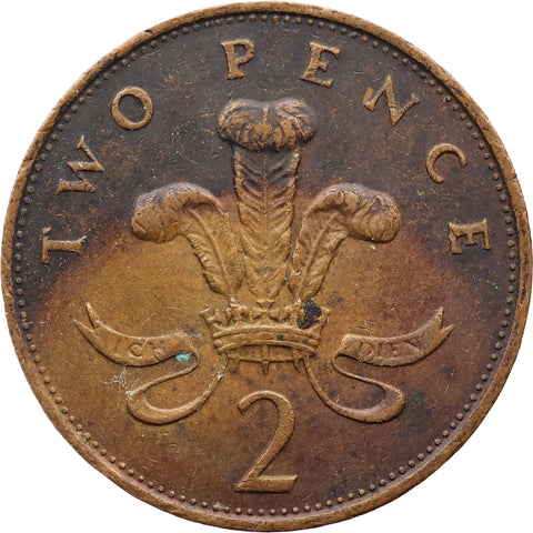 1989 Two Pence Elizabeth II United Kingdom Coin 3rd portrait