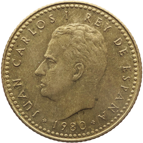 1982 One Peseta Spain Juan Carlos I Coin 82 on Star