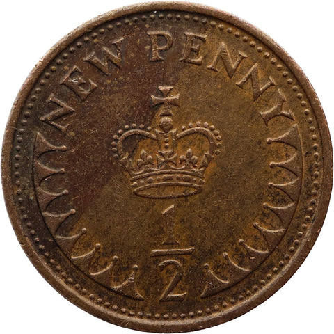 1971 Half New Penny Elizabeth II Coin