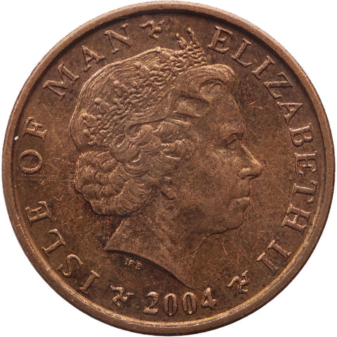 2004 1 Penny Isle of Man Coin Santon War Memorial