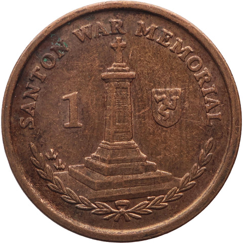 2004 1 Penny Isle of Man Coin Santon War Memorial