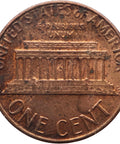 1984 One Cent United States Lincoln Memorial 