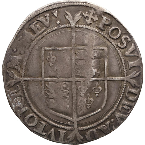 1560-1561 Shilling Elizabeth I Coin England 2nd issue Cross Crosslet 