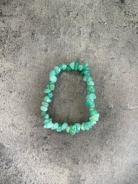 Grüner Aventurin - Kristallchip-Armband