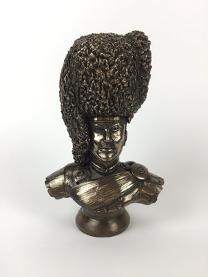 Scots Guard Pipe Major Bust Military Statue