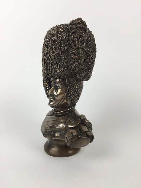 Scots Guard Pipe Major Bust Military Statue