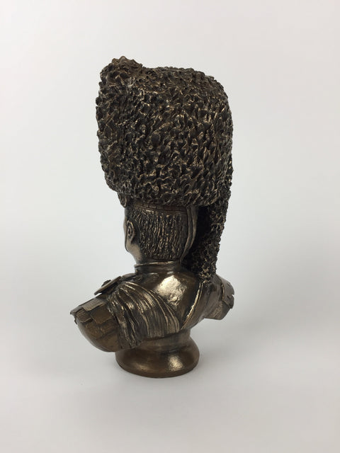 Scots Guard Pipe Major Bust Military Statue