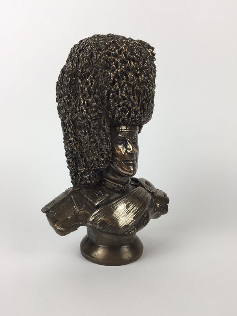 Scots Guard Pipe Major Bust Military Statue