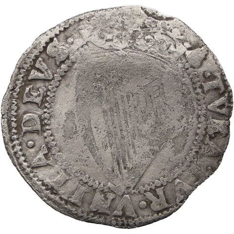 1603-1604 6 Pence James I Ireland Coin First Coinage Bell Mint Mark