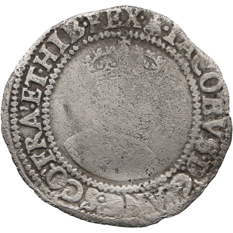 1603-1604 6 Pence James I Ireland Coin First Coinage Bell Mint Mark