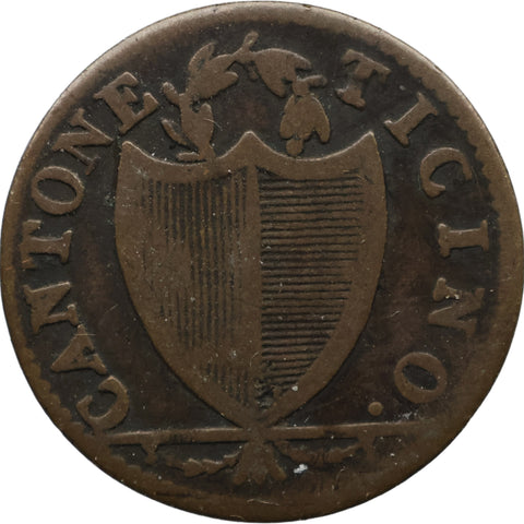 1813 3 Soldi Switzerland Canton Ticino Coin