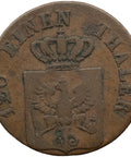 1837 A 3 Pfennigs Kingdom of Prussia Coin Frederick William III Berlin