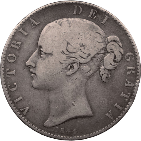 1844 Crown Victoria Queen Coin Cinquefoil Stop